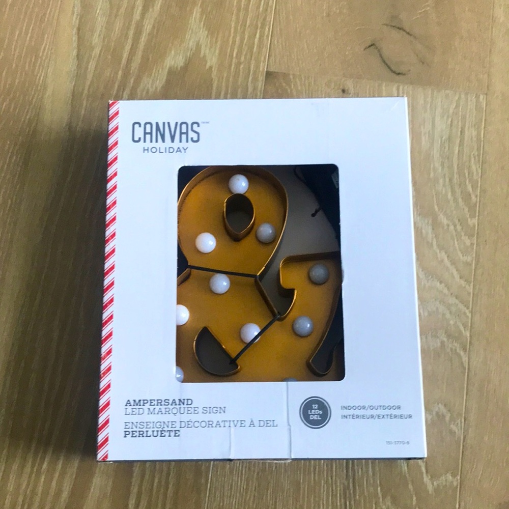 BNIB - Modern Home “&” LED Marquee Sign (Indoor/Outdoor)